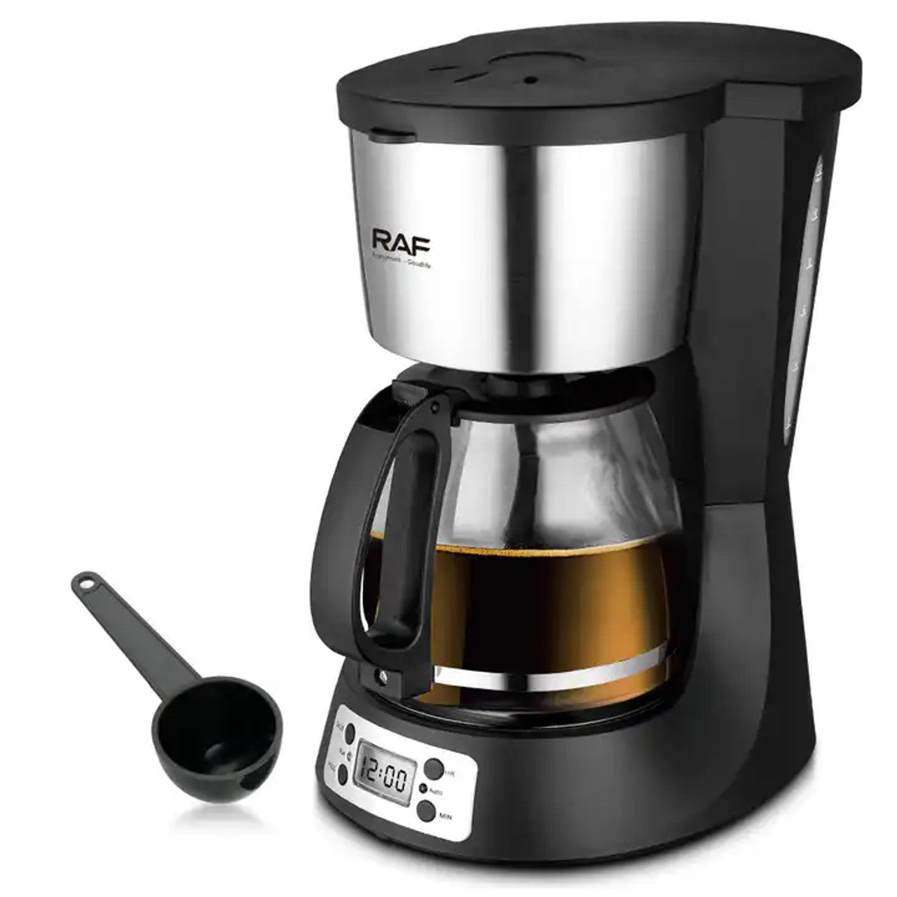 Cafetera de goteo Digital 1000W, 1.5L,