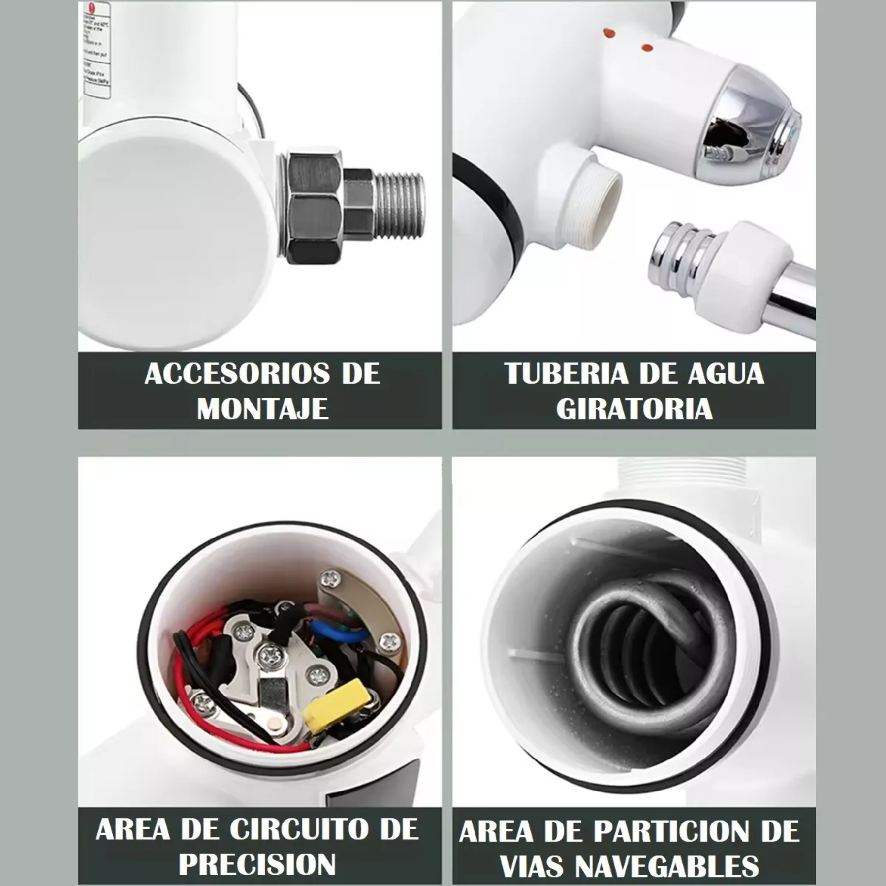 Grifo Lavaplatos Eléctrico Agua Caliente