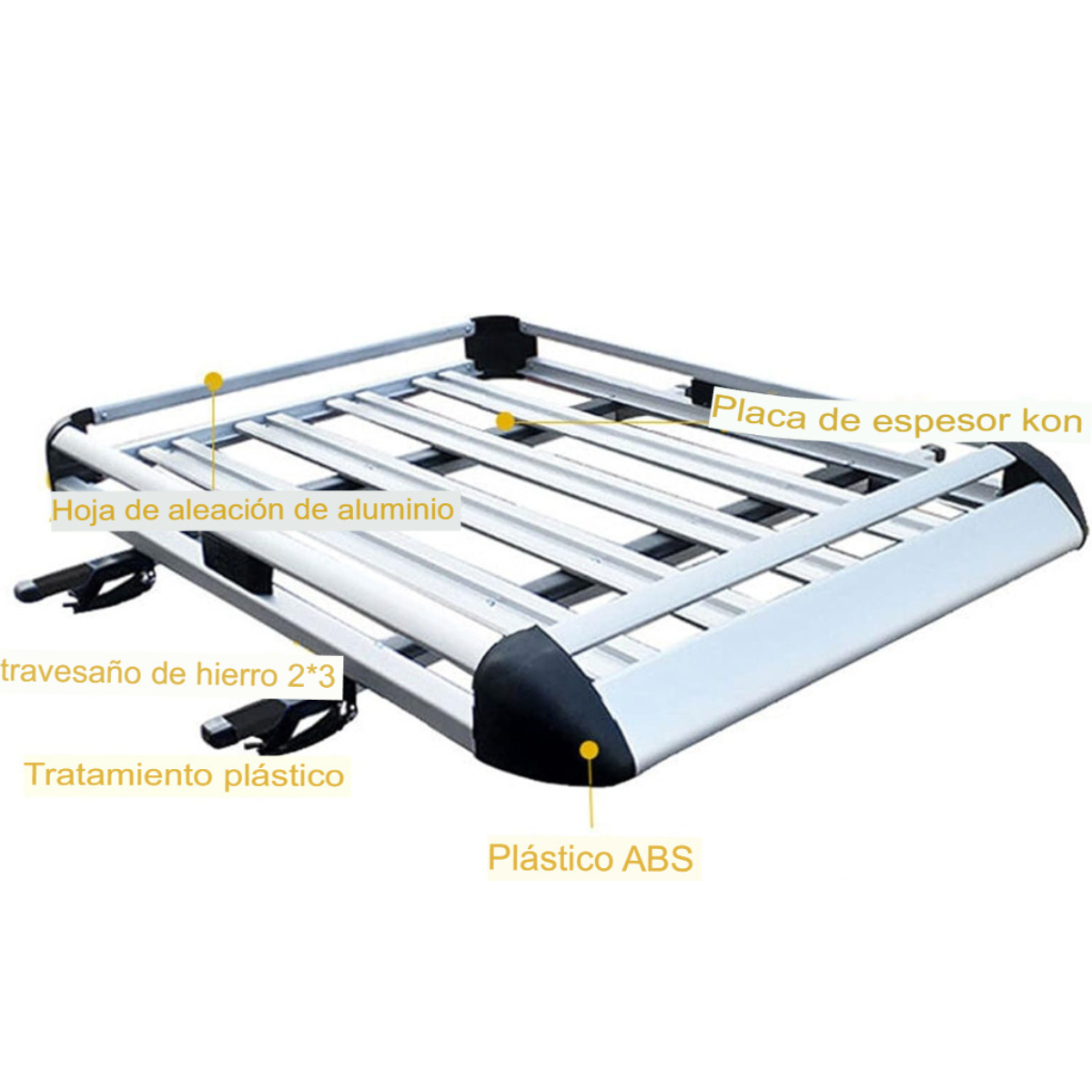 Portaequipajes aluminio 125x90 cm