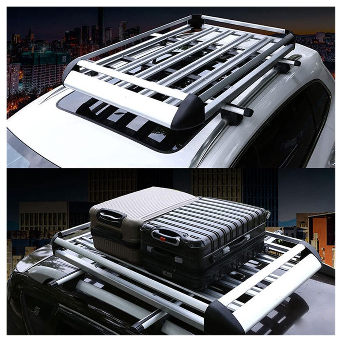 Portaequipajes aluminio 125x90 cm